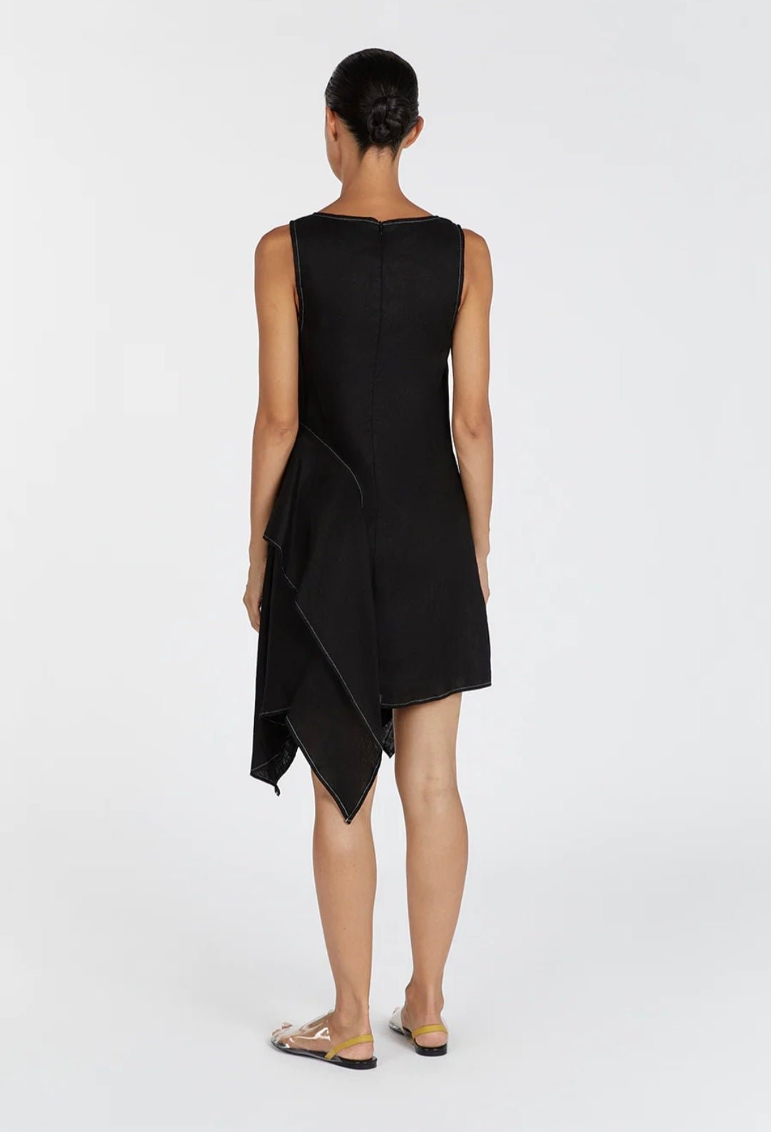 Black Asymmetric Dress - La Femme Boutique