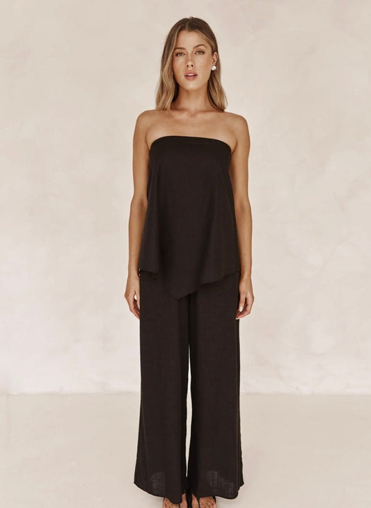 Black Crop Top - La Femme Boutique