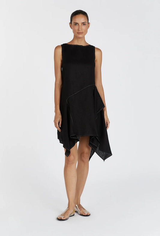 Black Asymmetric Dress-0