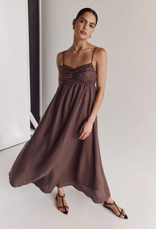 Brown Maxi Dress-0